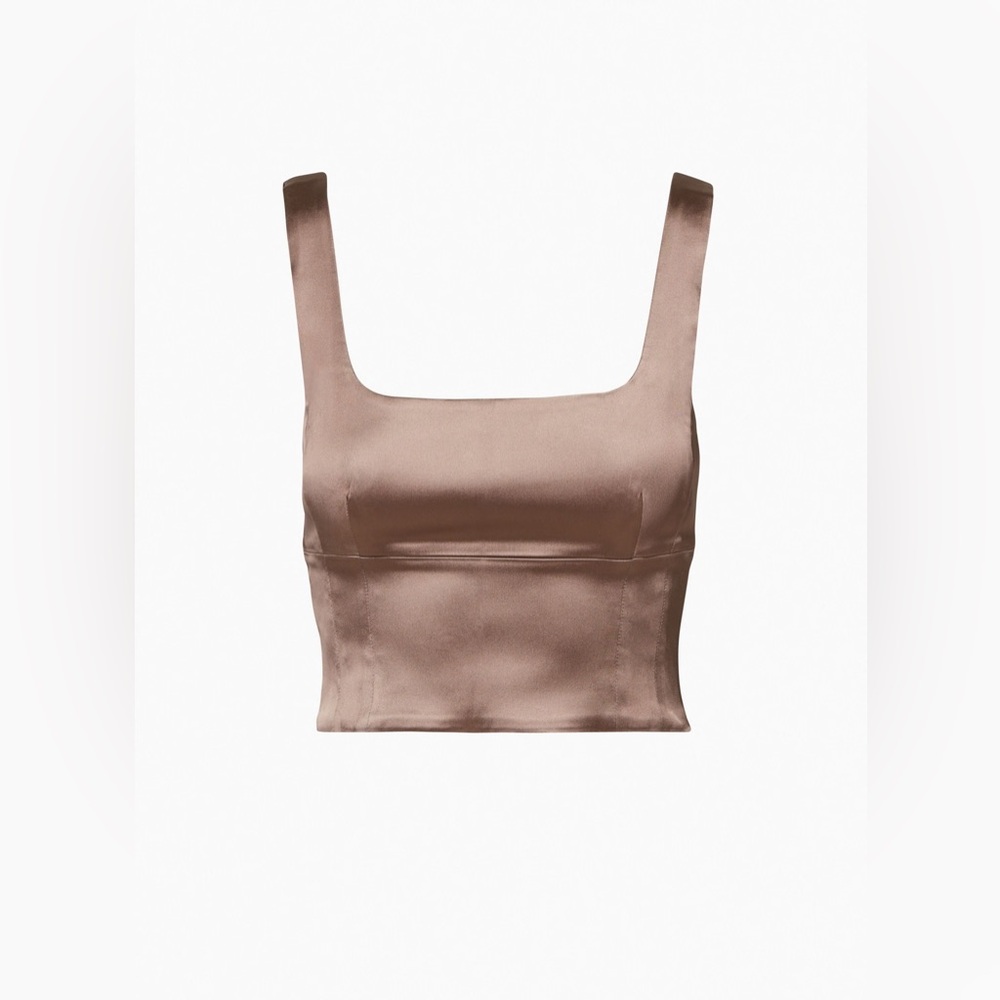 Wilfred Aritzia Satin Crop Top